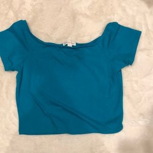 Real scoop neck crop top